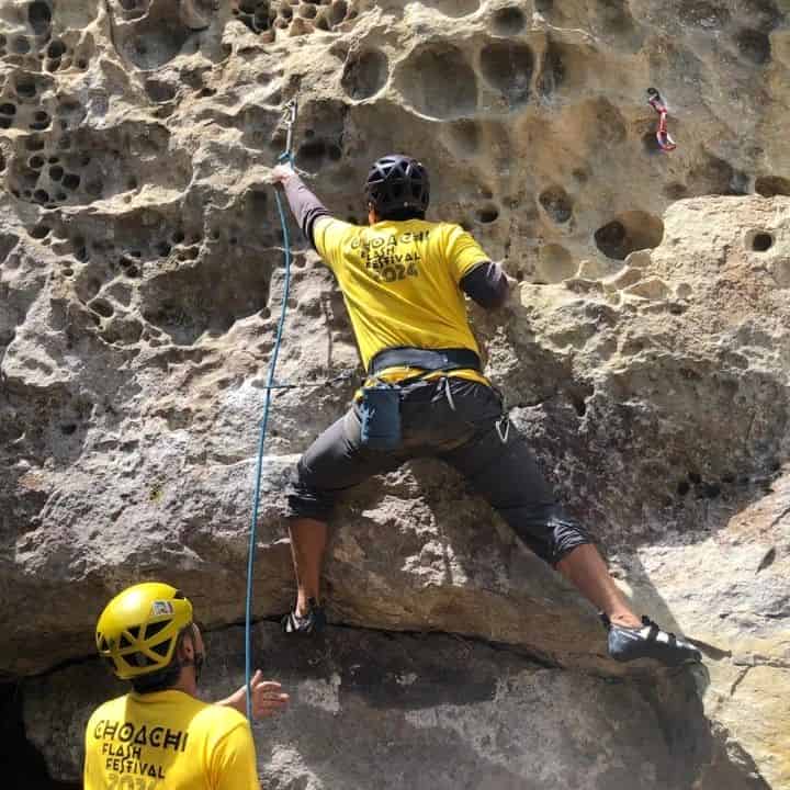 Escalador en desplome